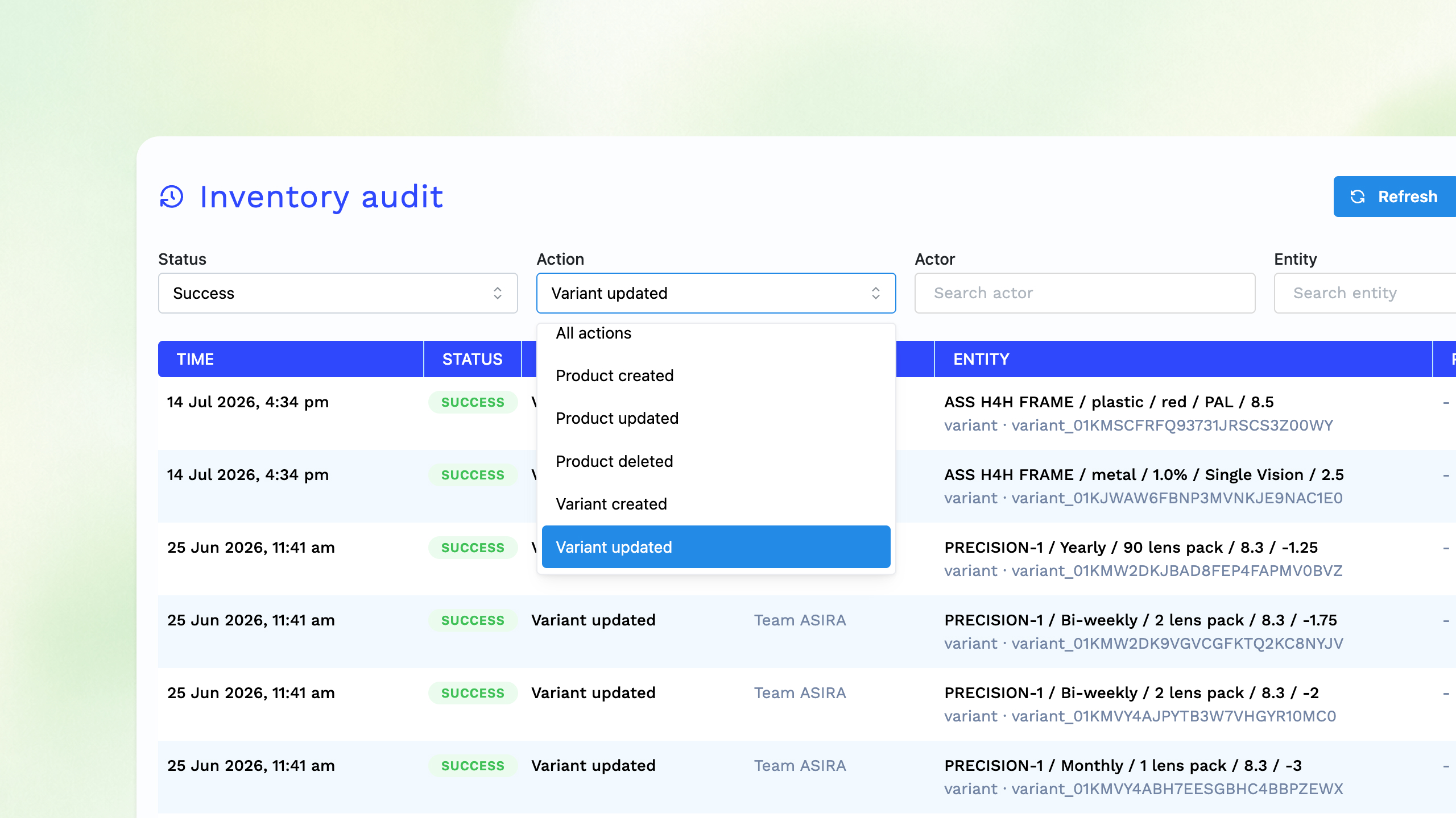 Asira | Instantly find products with search and filters.