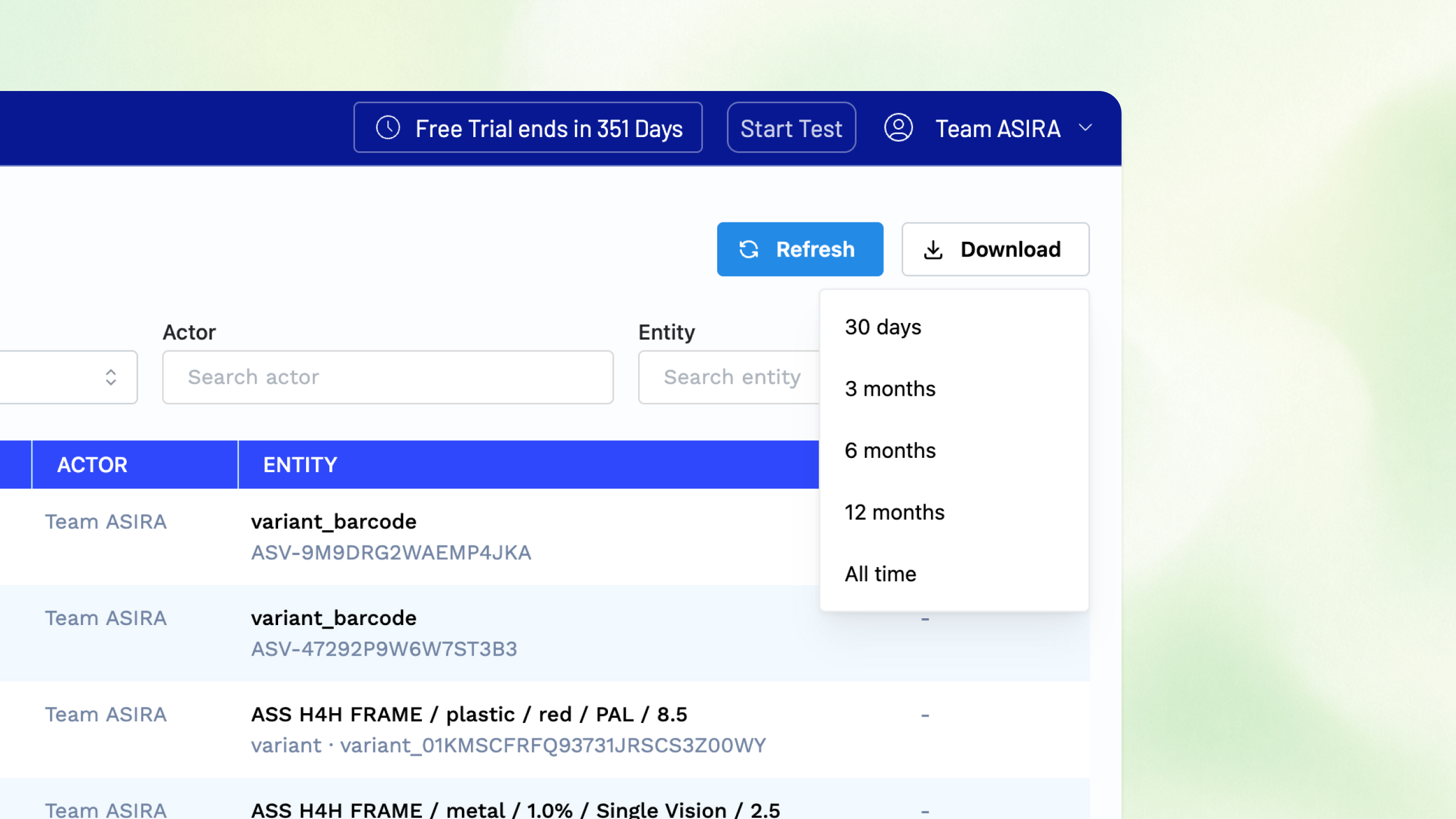 Asira | Instantly find products with search and filters.